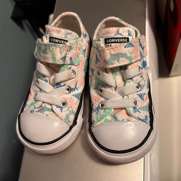 Converse Chuck Taylor All Star Pink, Blue & Green Sneakers Vibrant Canvas Design - Picture 1 of 5